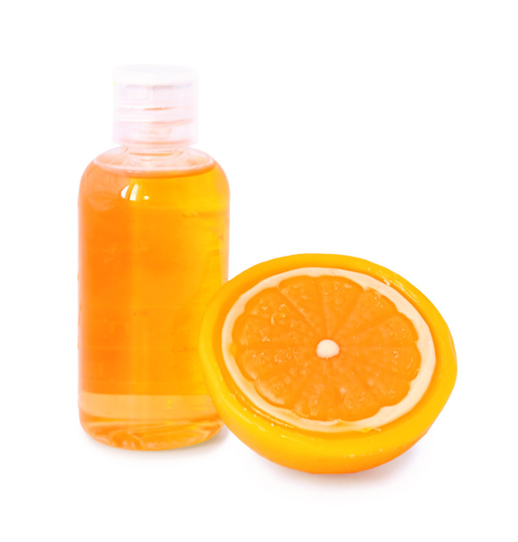 Orange decorative soap and shower gel - Φωτογραφία, εικόνα