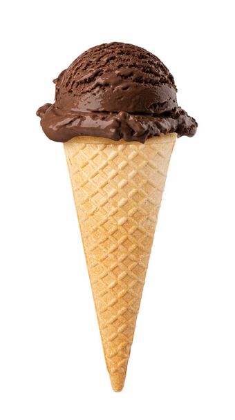 ice cream waffle cone isolated on white background - Photo, Image