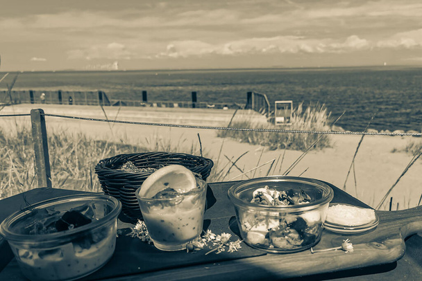Danish Smorrebrod, national dish, food background - Photo, Image