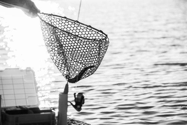 Rybaření pstruhů na jezeře - Fotografie, Obrázek