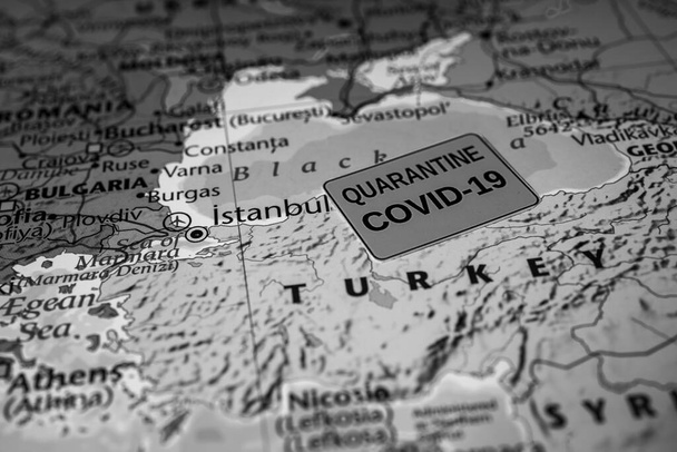 Türkiye Coronavirüs Covid-19 Karantina arka planı - Fotoğraf, Görsel