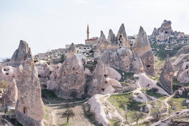 Замок Учисар, найвища вершина в регіоні і найвідоміша структура землі в Горемі, Каппадокія, Туреччина.. - Фото, зображення