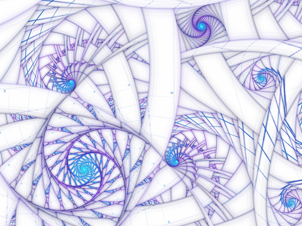 weiche violette Fraktalspiralen, digitale Kunstwerke für kreatives Grafikdesign - Foto, Bild