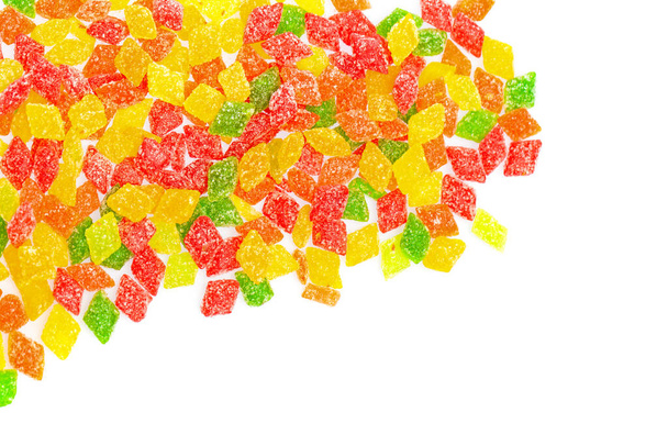 Colorful lollipops on white background. Top view. - Valokuva, kuva