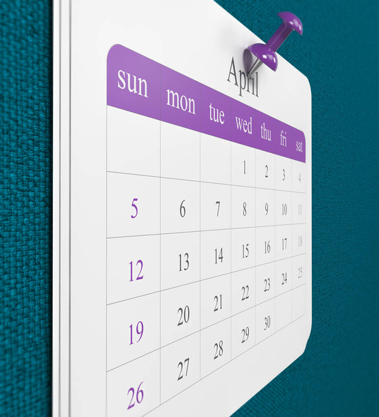 2020 Calendario Horizontal Composición Con Copia Espacio 3er Renderizado
 - Foto, Imagen