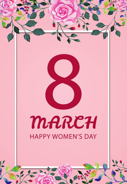 Women's Day Celebration flyer template - Wektor, obraz