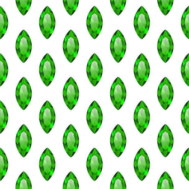 Seamless pattern with green gemstones - Wektor, obraz