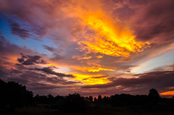 Auringonlasku Sri Lankassa - Valokuva, kuva