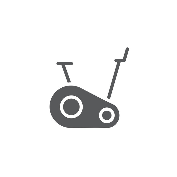 Exercice, Vélo stationnaire vecteur icône symbole outils isolés sur fond blanc - Vecteur, image