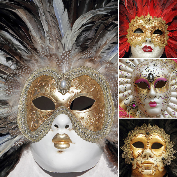 Sammlung venezianischer Karnevalsmasken - Foto, Bild