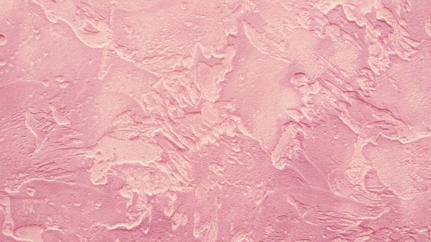 coral pink grunge abstract art background of textured plastered painted stone wall - Photo, image