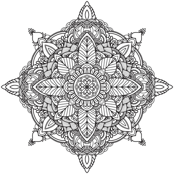 Coloriage. Livre de coloriage antistress pour adultes. Mandala. Schéma dessin
 - Photo, image