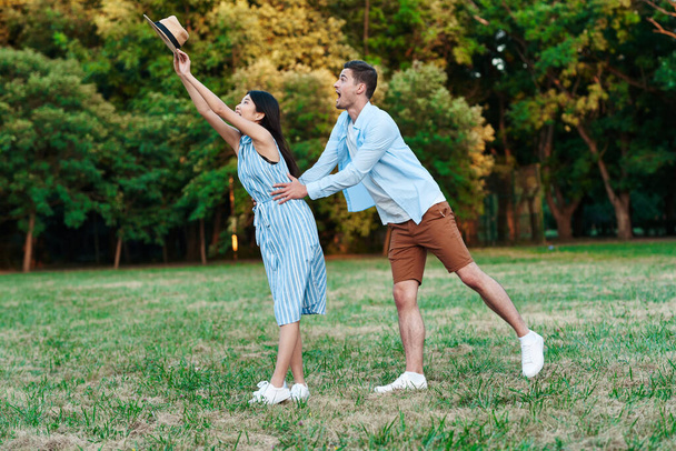Young couple having fun in the park   - Photo, Image