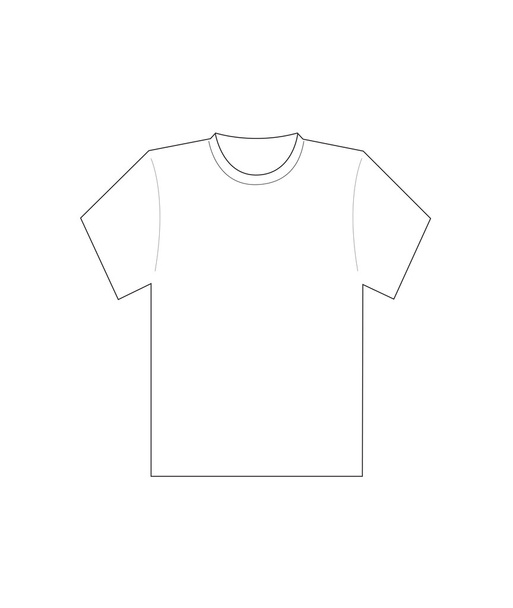 男性白 t シャツ テンプレート - ベクター画像