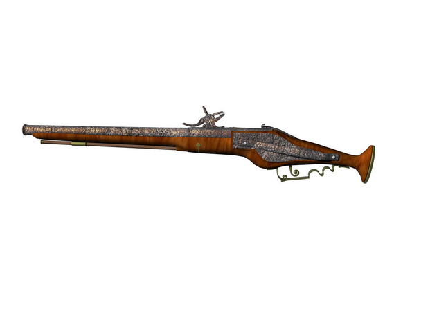 Antike Handfeuerwaffe als Vorderlader - Foto, Bild