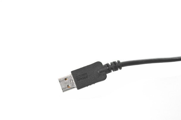USB kablosu beyazda izole edildi - Fotoğraf, Görsel