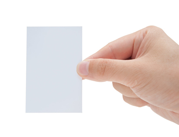 Blank Business Card In Hand - Fotó, kép