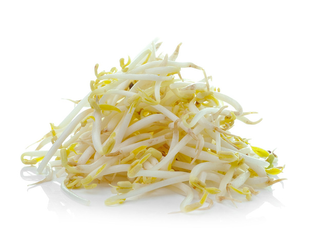 Bonen Sprouts op witte achtergrond - Foto, afbeelding