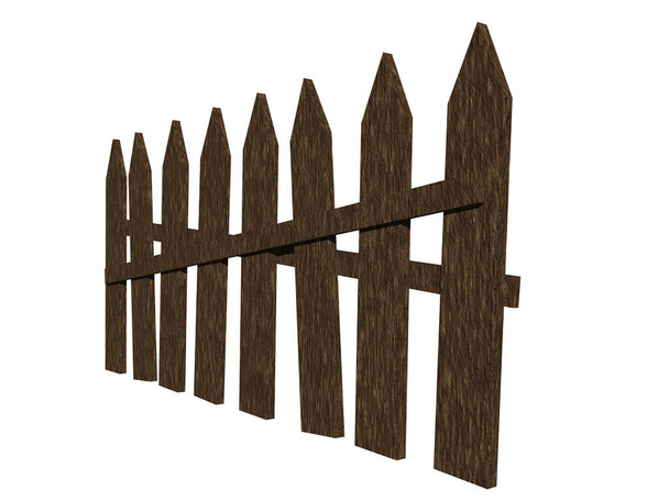 παλιό σχιστόλιθο ξύλινο φράχτη κήπο - Φωτογραφία, εικόνα