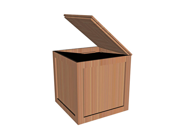 stabile Transportbox aus Holz - Foto, Bild