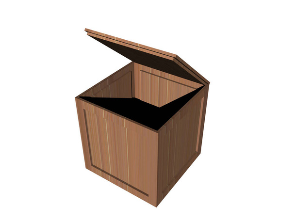caixa de transporte estável de madeira
 - Foto, Imagem