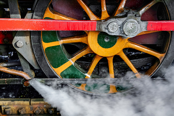 Steam train wheel Bluebell railway - Photo, Image