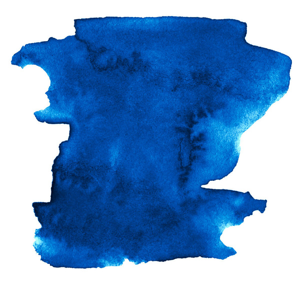 Класичний синій акварельний абстрактний фон, простір кольорів, ізольоване місце з розлученнями та кордонами. Модні вінтажні картини для дизайну та оздоблення. Рамка з пробілом для копіювання
. - Фото, зображення