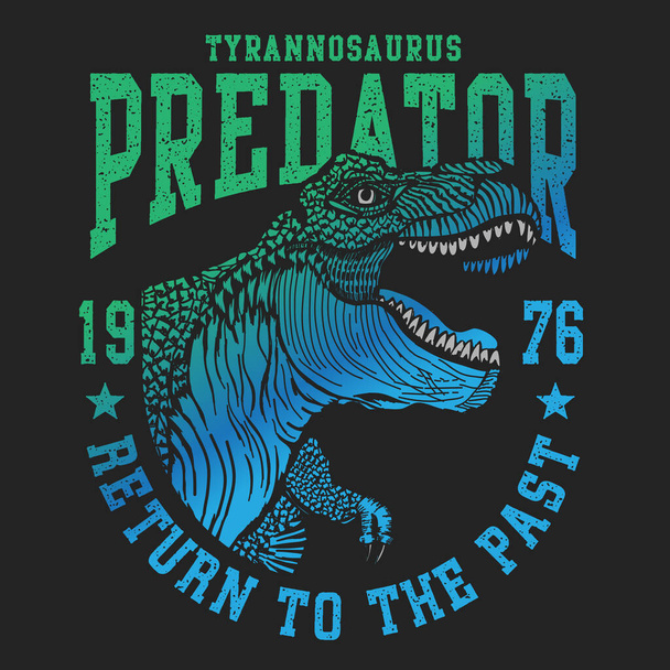 stylisches Banner mit T-Rex, Vektorillustration - Vektor, Bild
