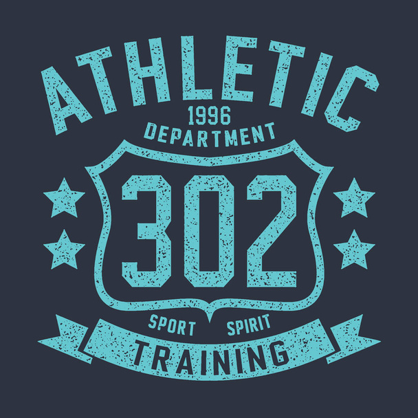 stylish banner with athletic department 302 training inscription, vector illustration - Vector, Image