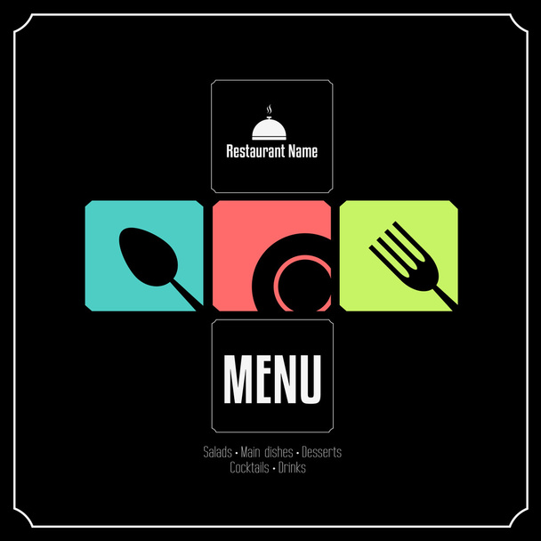Design-Vorlage für Speisekarten im Restaurant - Vektor, Bild