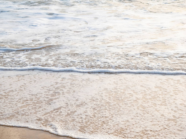 gros plan sable avec vague de mer plage - Photo, image