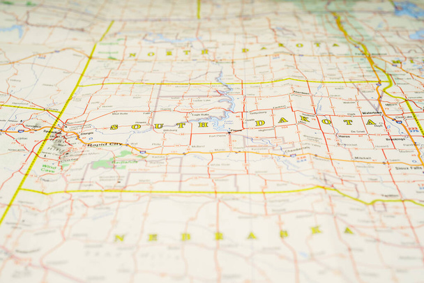 Nebraska állam az interaktív térképen - Fotó, kép