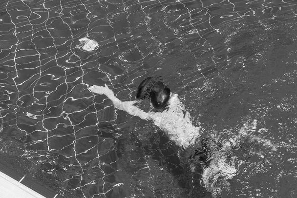 The boy jumps to the pool - Photo, Image