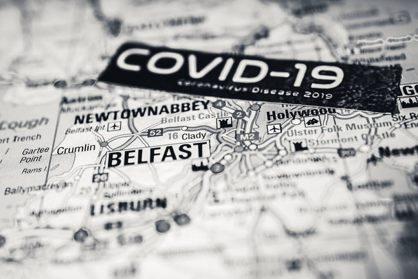 Belfast Coronavirus Covid-19 Karantina geçmişi - Fotoğraf, Görsel
