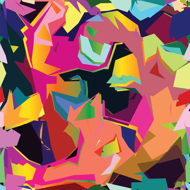 Grunge gefärbt chaotische bunte nahtlose Muster - Vektor, Bild