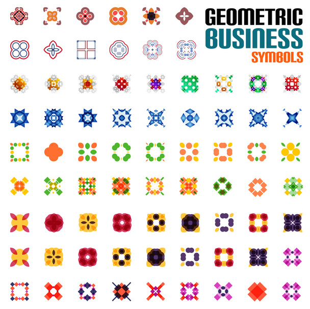 Enorme conjunto de símbolos de negocios - formas geométricas
 - Vector, imagen