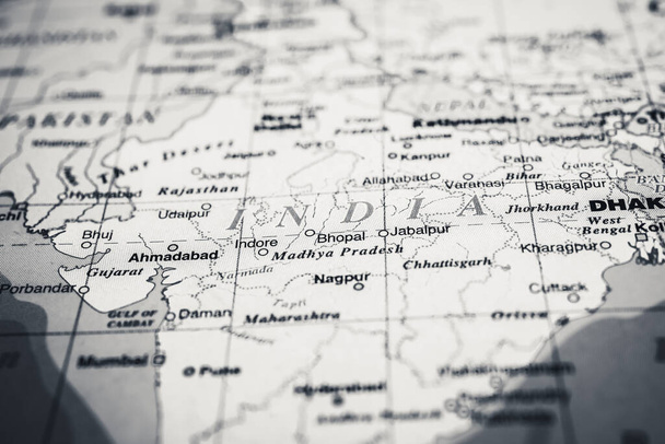 Индия на карте мира
 - Фото, изображение