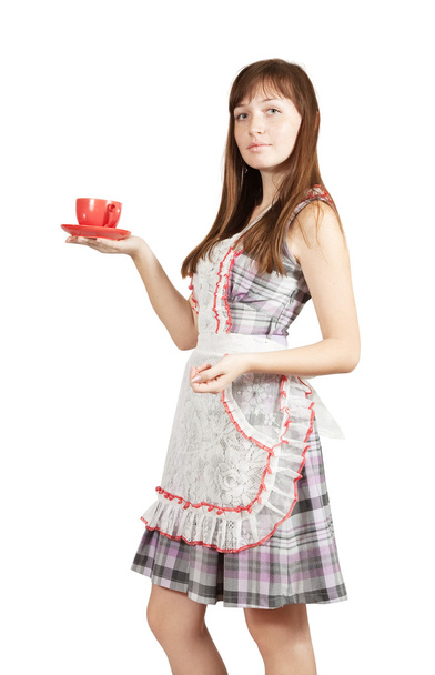 Girl with tea cup - Foto, imagen