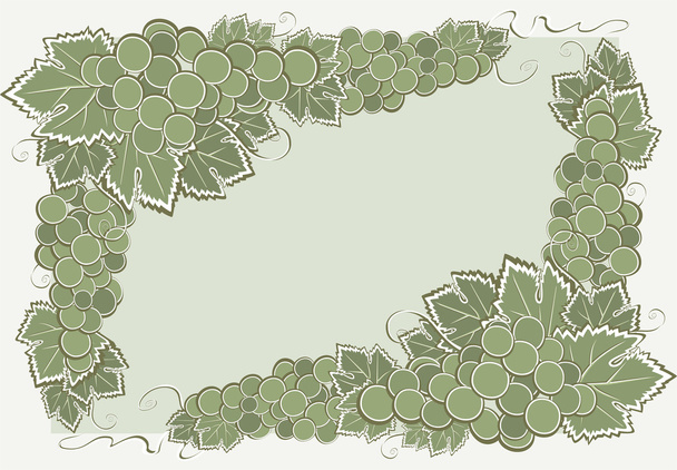 Border With Grape - Vector, Image