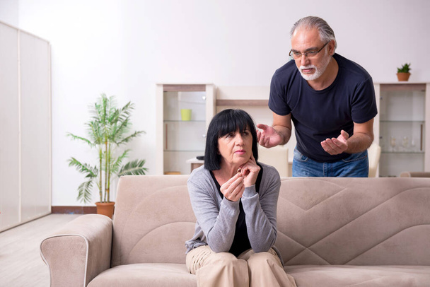 Old couple having argument at home - Photo, Image