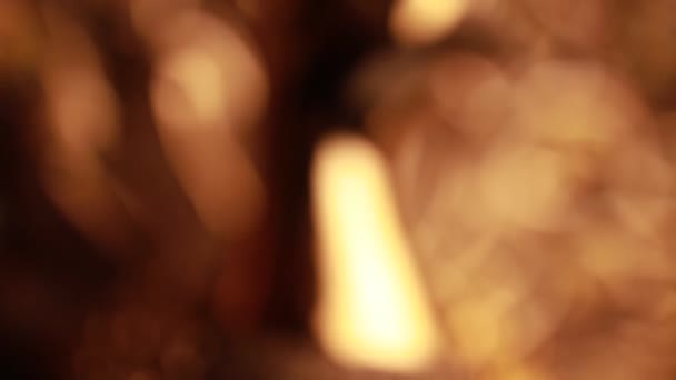 Nettipattam blurred abstract bokeh black background for backdrop, twinkled bright bokeh defocused and golden sparkles background. - Filmagem, Vídeo