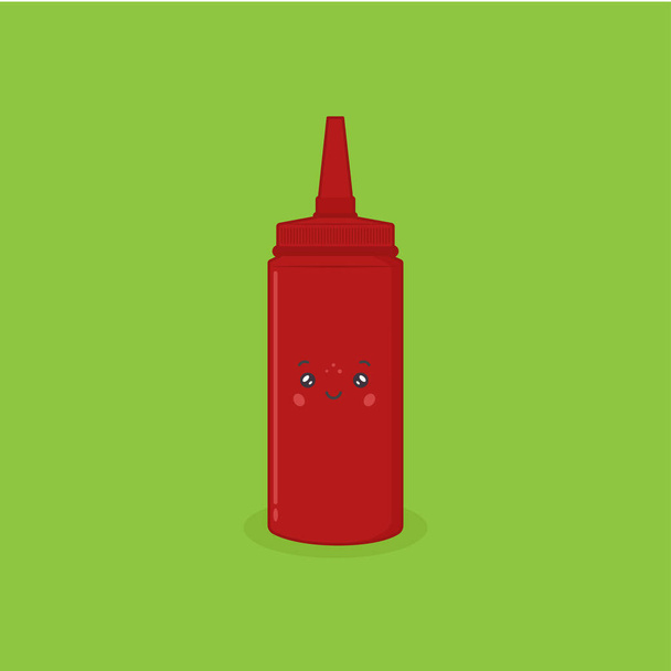 Cute Character Sauce Bottles Illustration - Vector, Image