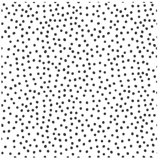 Vector seamless pattern with black dots. - Vector, Image
