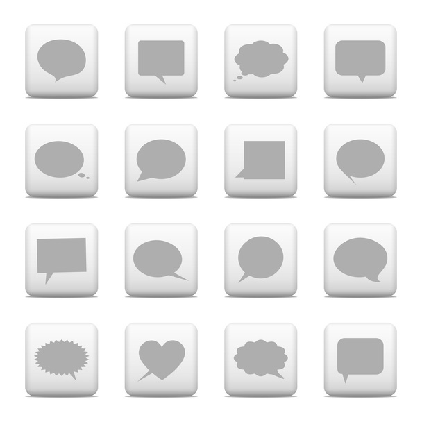 Web buttons, speech bubbles icons - Vecteur, image