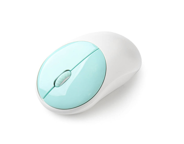 Moderní počítačová myš na bílém pozadí - Fotografie, Obrázek