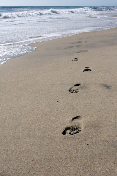 Footsteps on the beach - Photo, Image