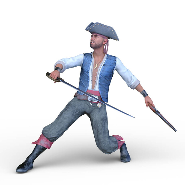 3D rendering of a pirate - Foto, immagini