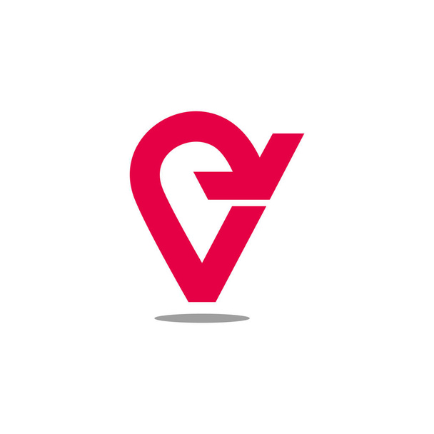 posizione pin freccia disegno geometrico simbolo logo vettoriale - Vettoriali, immagini