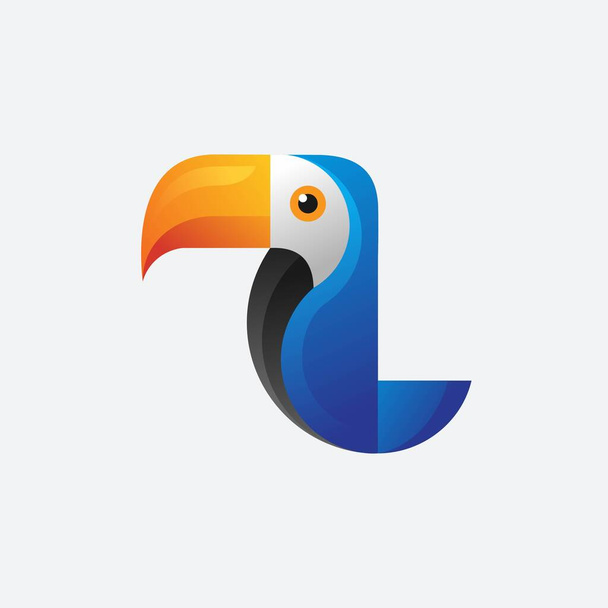 toucan ave vector mascota logotipo ilustraciones plantilla - Vector, Imagen