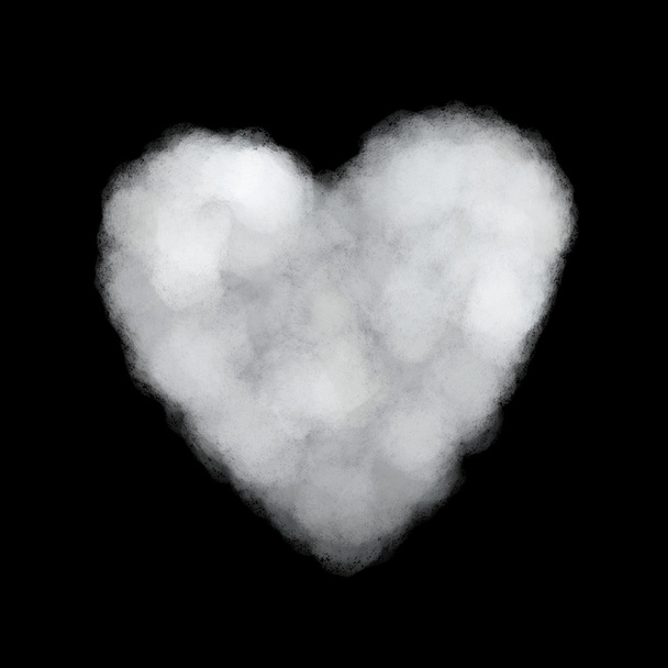 Black and white sponge heart - Photo, Image